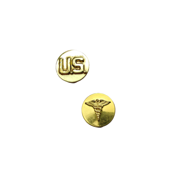 WWII US Collar Disc Set Medic