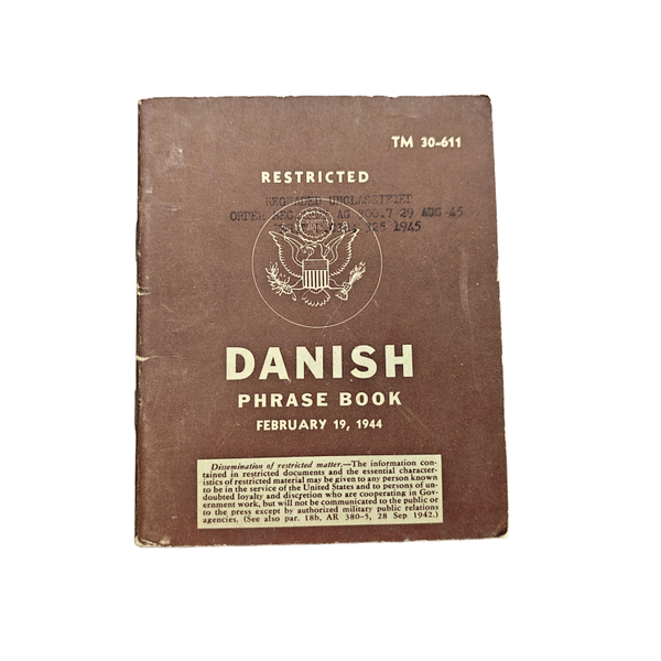 WWII US Danish Phrase Book