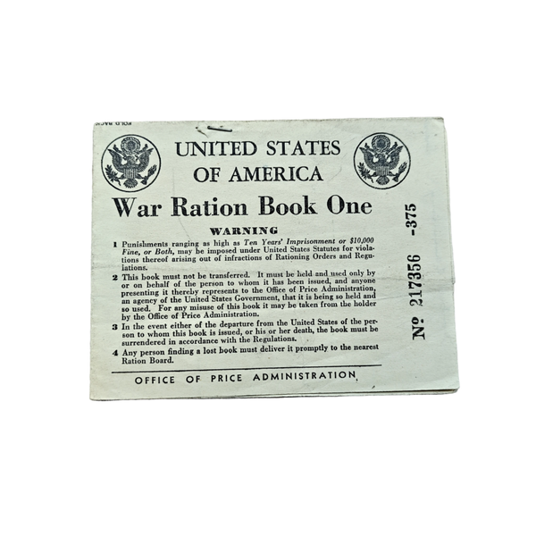 WWII US OPA Ration Booklet