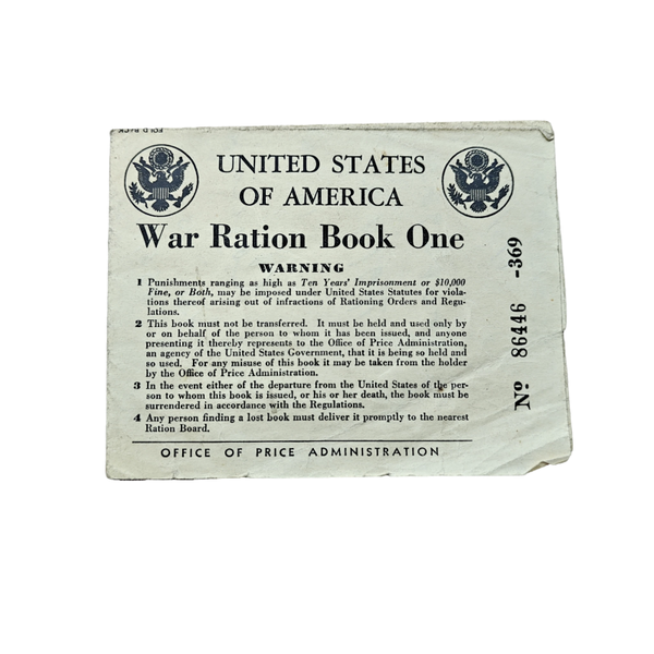 WWII US OPA Ration Booklet