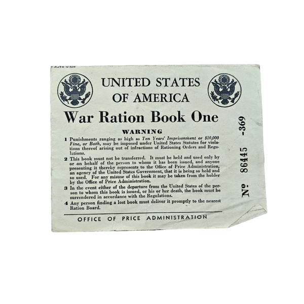 WWII US OPA Ration Booklet