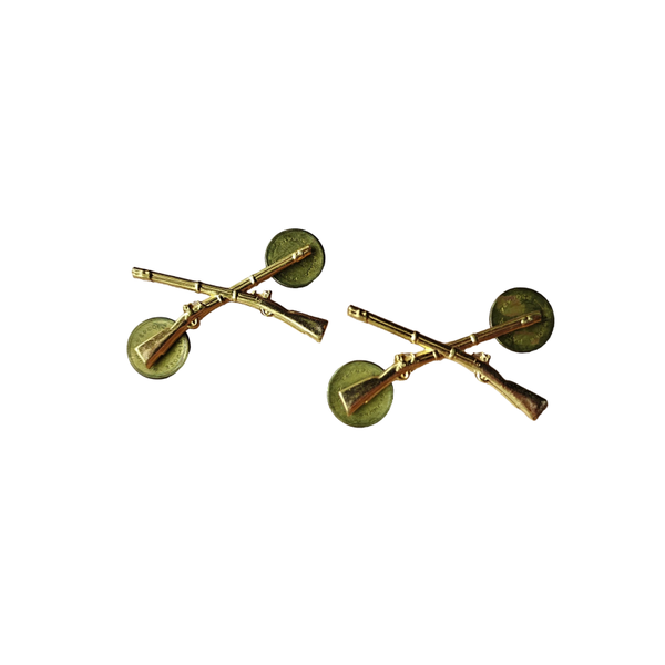 WWII US Collar Pin Set Infantry
