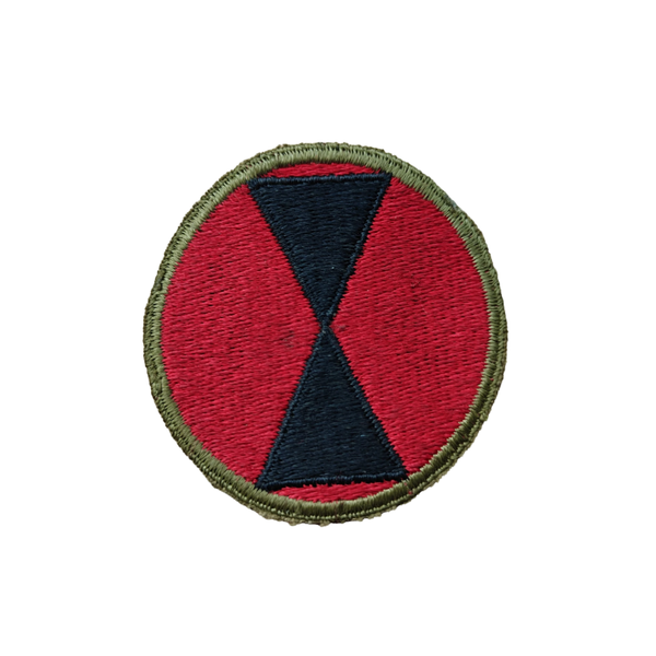 WWII US 7th Infantry Division Patch Greenback