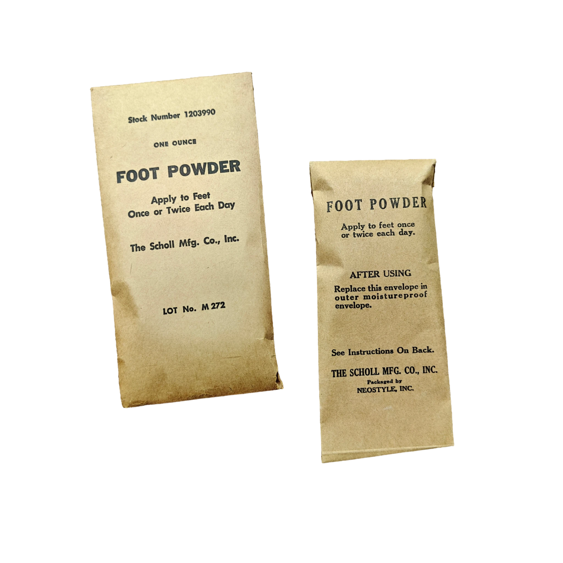 WWII US Foot Powder Packet