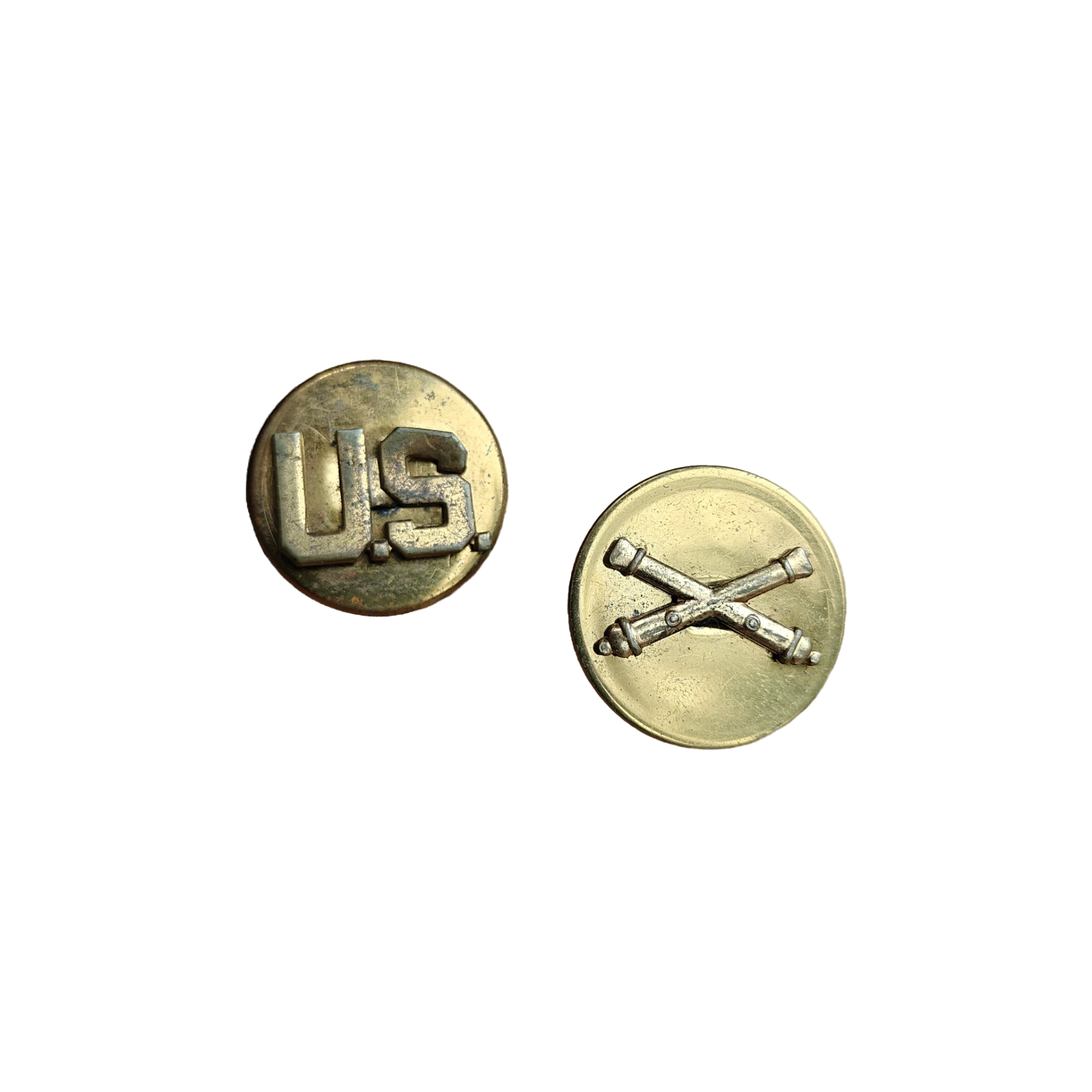 WWII US Collar Disc Set Artillery