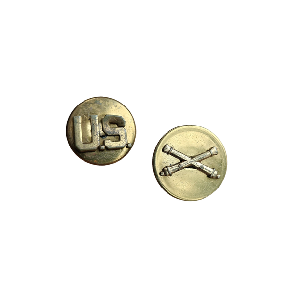 WWII US Collar Disc Set Artillery