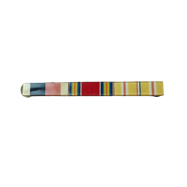 WWII US Ribbon Bar Occupation Medal, Victory Medal, Asiatic Campaign Medal 1