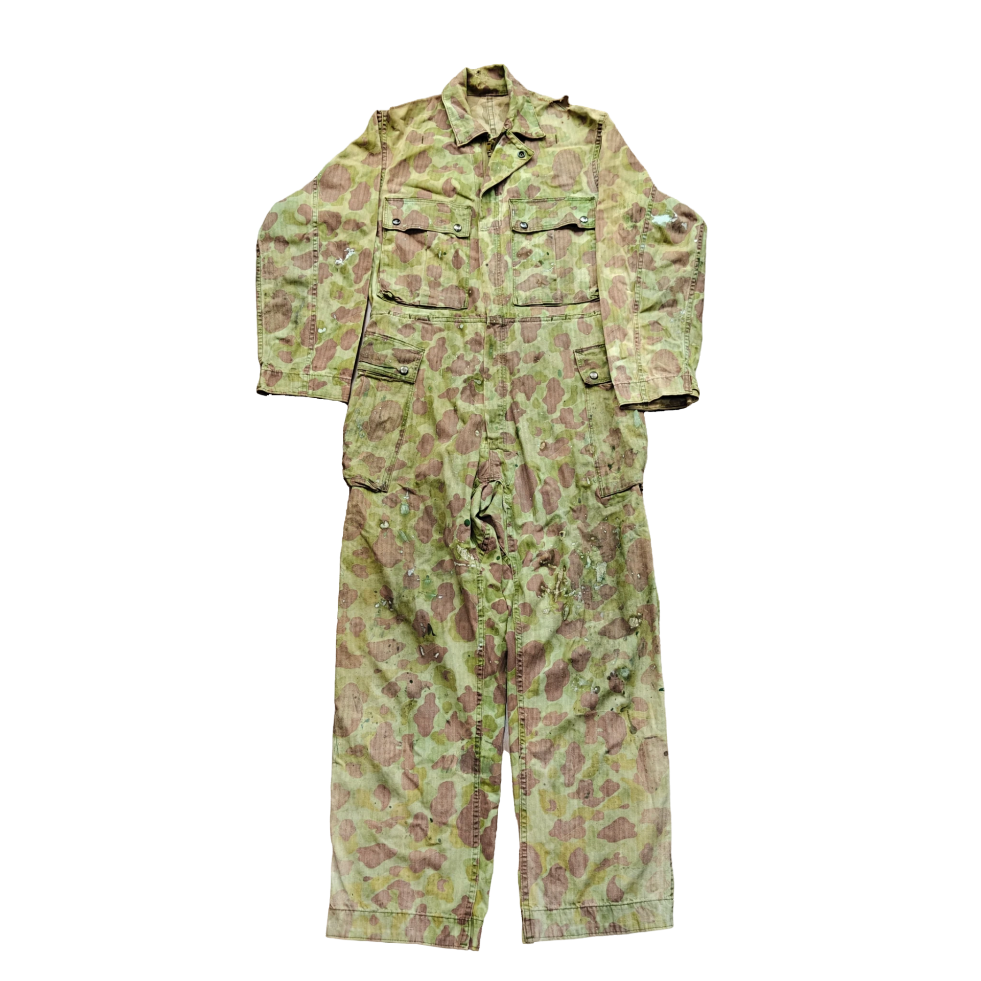 WWII US Frogskin Camouflage HBT Overalls