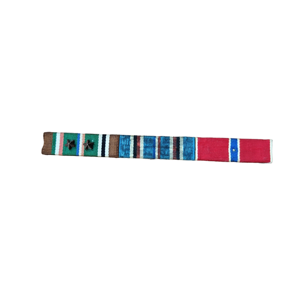 WWII US Ribbon Bar European Campaign, American Campaign, Bronze Star Medal 1