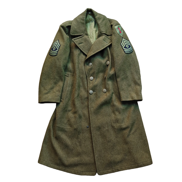 WWII US Wool Overcoat 1st Infantry Division