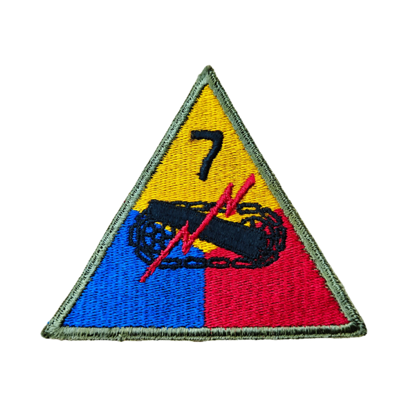 WWII US 7th Armored Division Patch Greenback