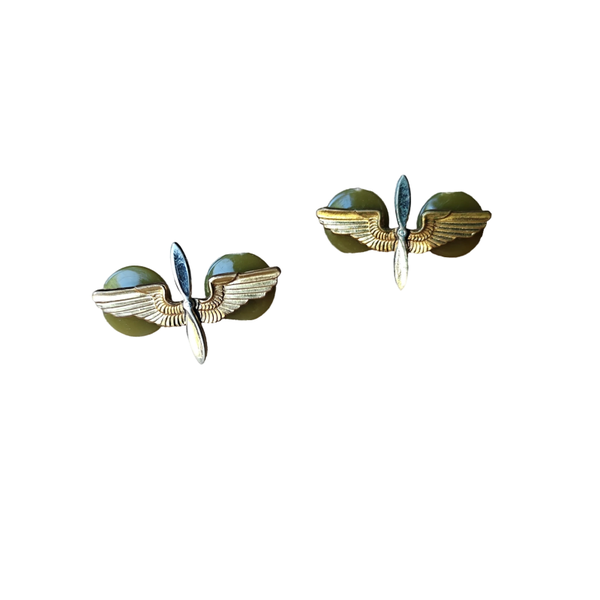 WWII US Collar Pin Set Air Force