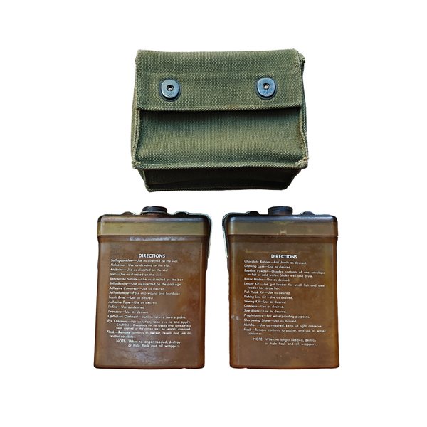 WWII USAAF Survival Flask Set With Pouch