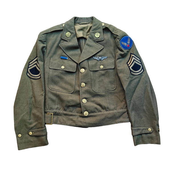 WWII US British Tailored Ike Jacket 9th Air Force Named