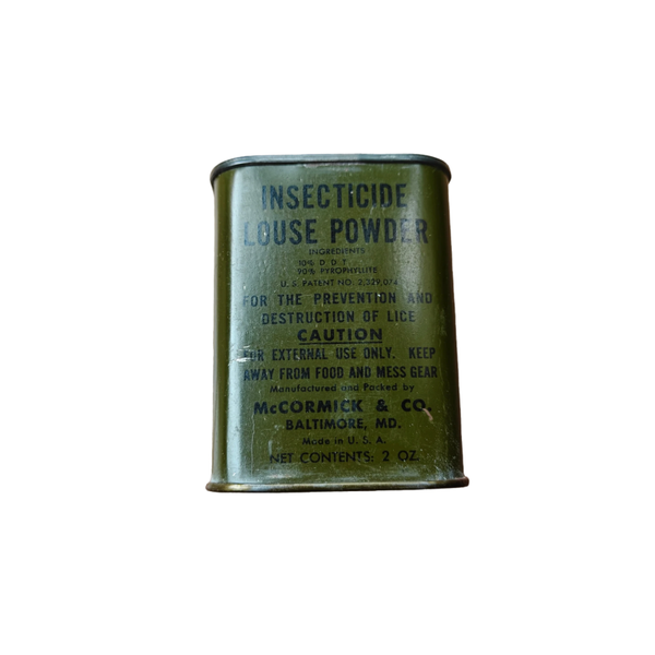 WWII US Insecticide Louse Powder Tin
