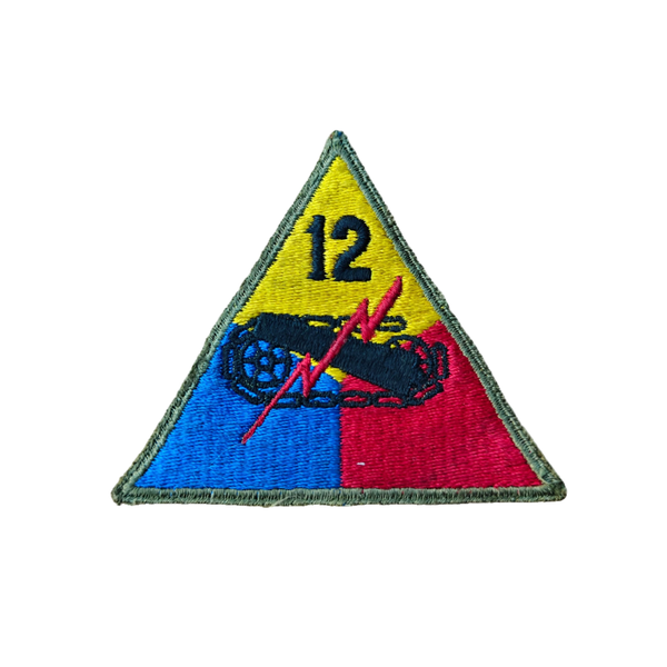 WWII US 12th Armored Division Patch Greenback