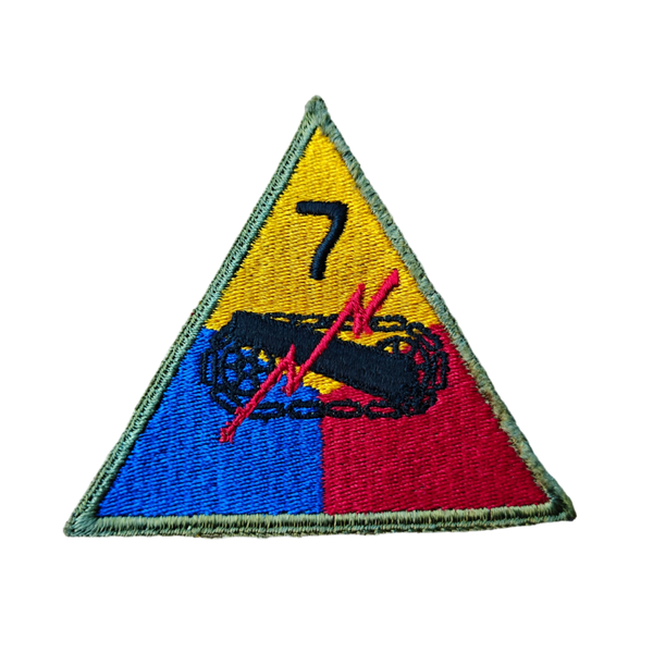 WWII US 7th Armored Division Patch Greenback