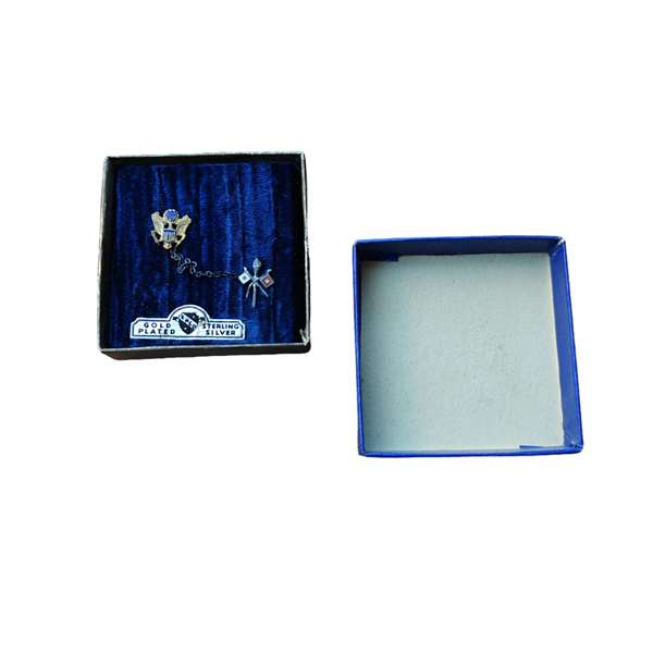WWII US Sweetheart Signal Corps Pin In Box Small