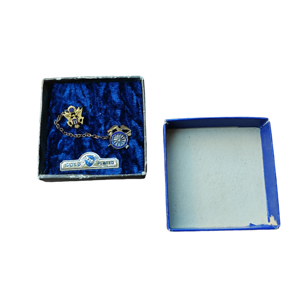 WWII US Sweetheart Quartermaster Corps Pin In Box Small