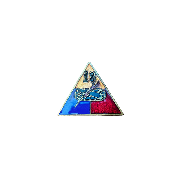 WWII US DUI Pin 18th Armored Division