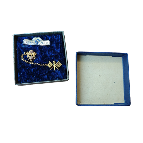 WWII US Sweetheart Signal Corps Pin In Box Small