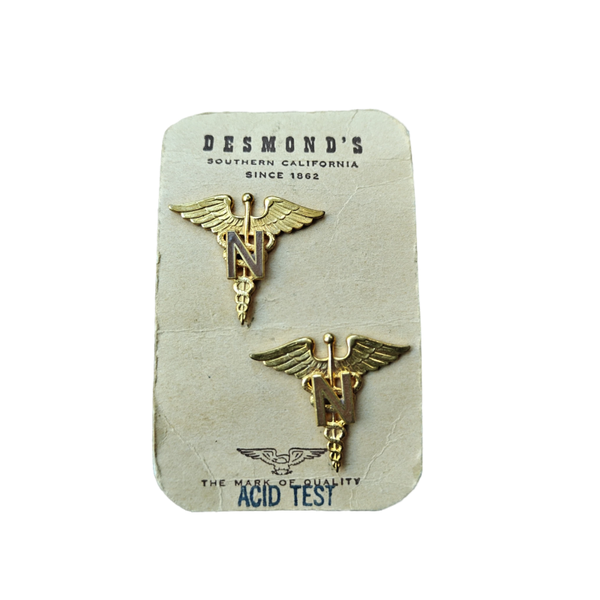 WWII US Collar Pin Set Nurse