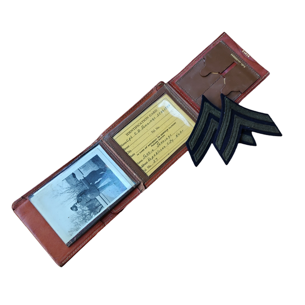 WWII US Leather Wallet With Contents