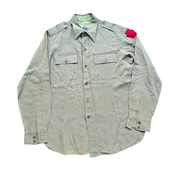 WWII US Khaki Officers Shirt 28th Infantry Division