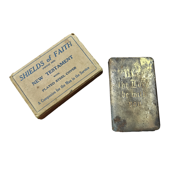 WWII US Heart Shield Bible Named