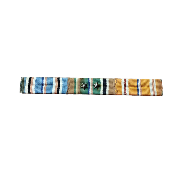 WWII US Ribbon Bar American Campaign, European Campaign, Pacific Campaign Medal