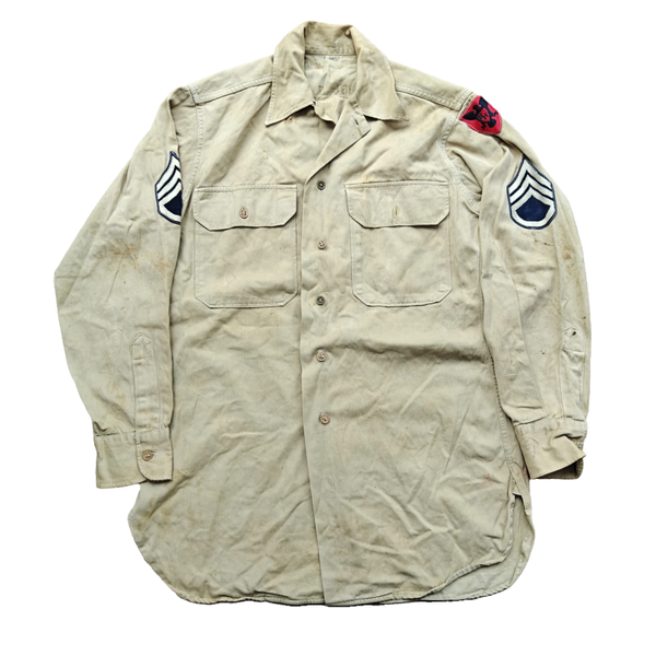 WWII US Khaki Shirt 86th Infantry Division