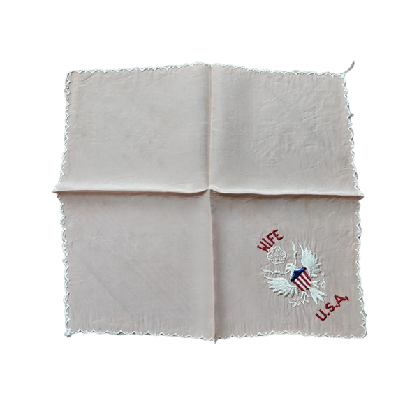 WWII US Wife Sweetheart Handkerchief