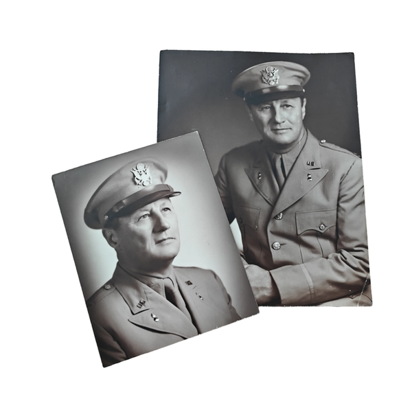 WWII US Portrait Photograph Set Lieutenant Colonel Ordnance