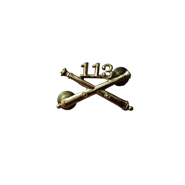 WWII US Collar Pin 113th Field Artillery Regiment
