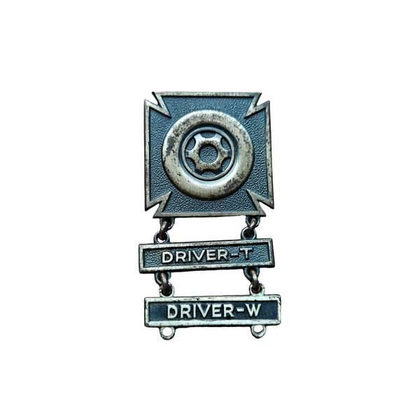 WWII US Drivers Badge Driver-W, Driver-T