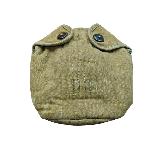 WWII US Canteen Cover With Laundry Code