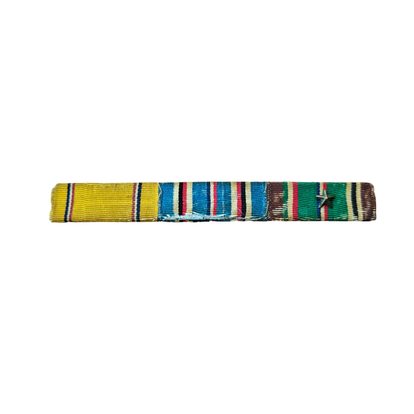 WWII US Ribbon Bar American Defense, American Campaign, European Campaign Medal