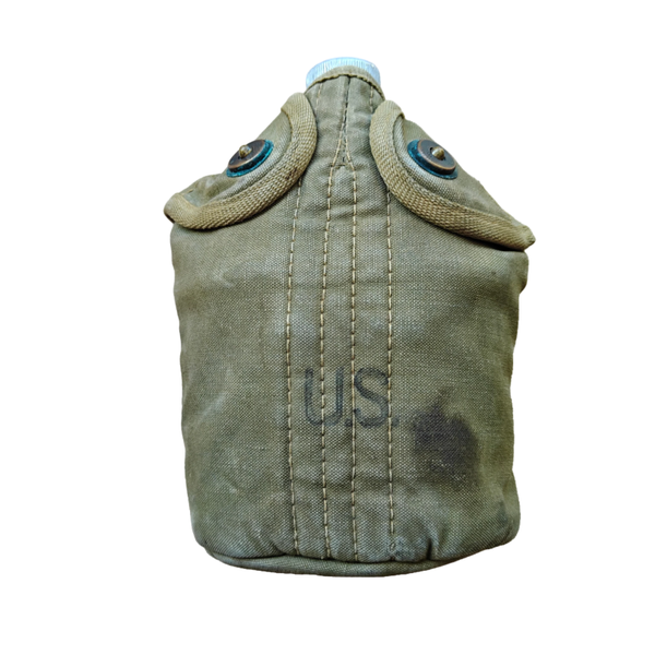 WWII US Canteen With British Made Cover Named