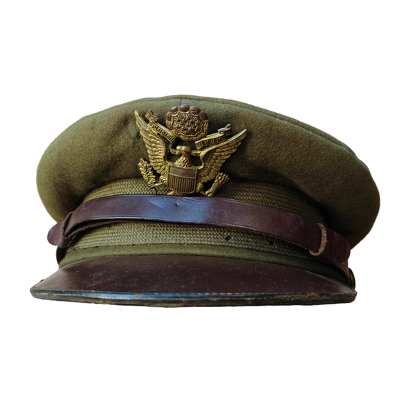 WWII US Officers Visor Cap British Made