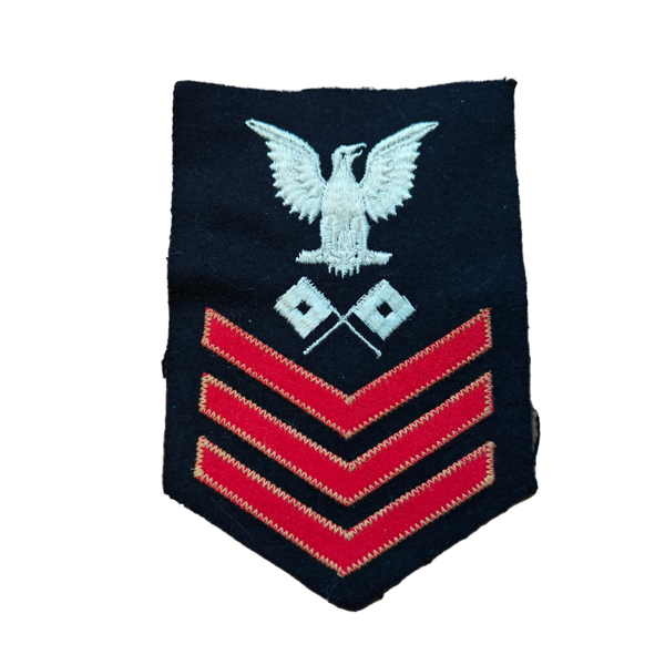 WWII US Navy Petty Officer 1st Class Signalman Rank Patch