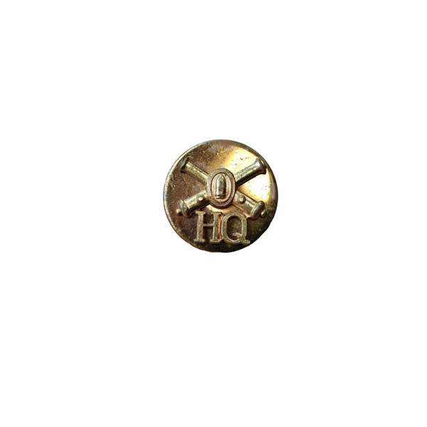 WWII US Collar Disc Coast Artillery Headquarters Screwback