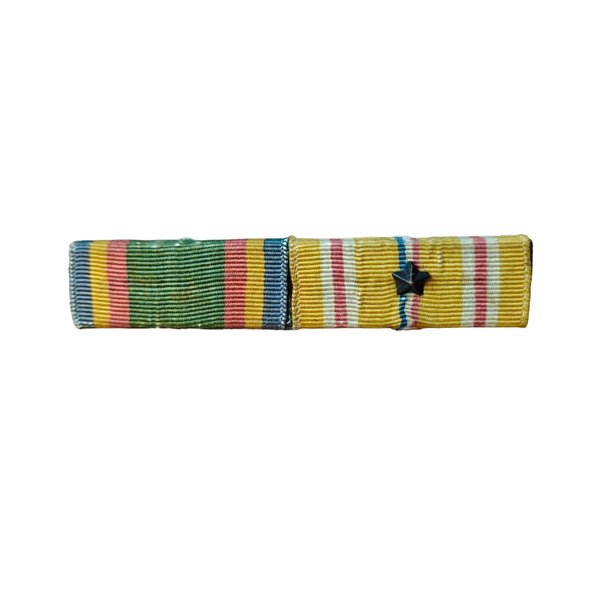 WWII US Ribbon Bar Navy Unit Commendation, Pacific Campaign Medal