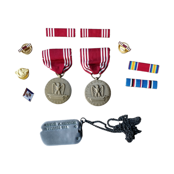 WWII US Named Medal Grouping Father And Son