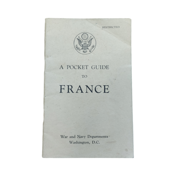 WWII US Booklet Guide To France