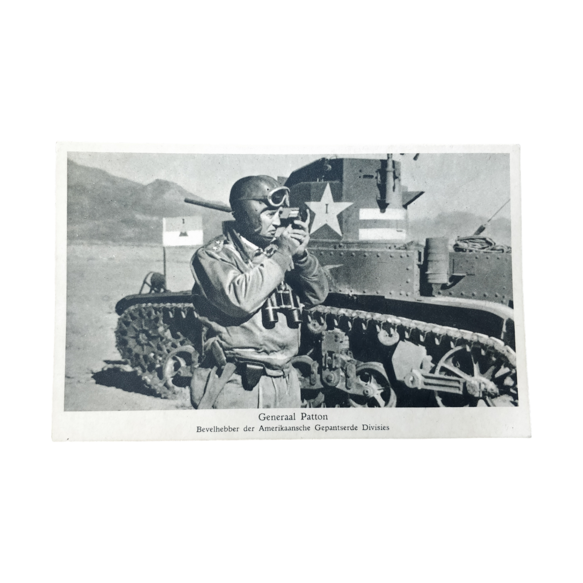 WWII Dutch / British Postcard Patton