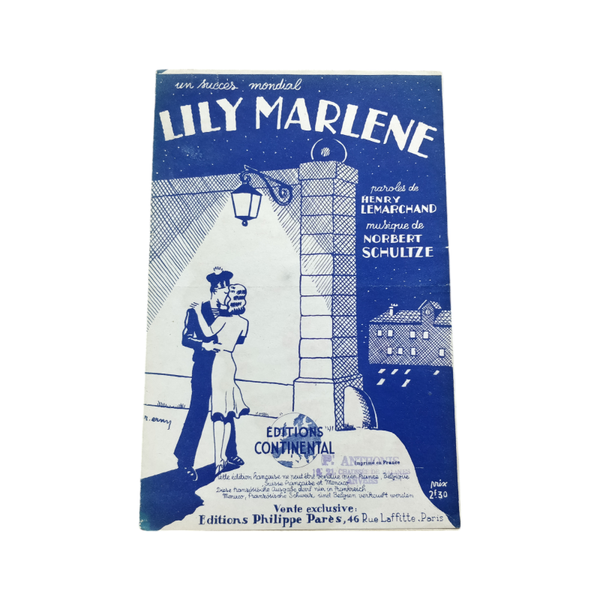 WWII French Music Sheet Lily Marlene