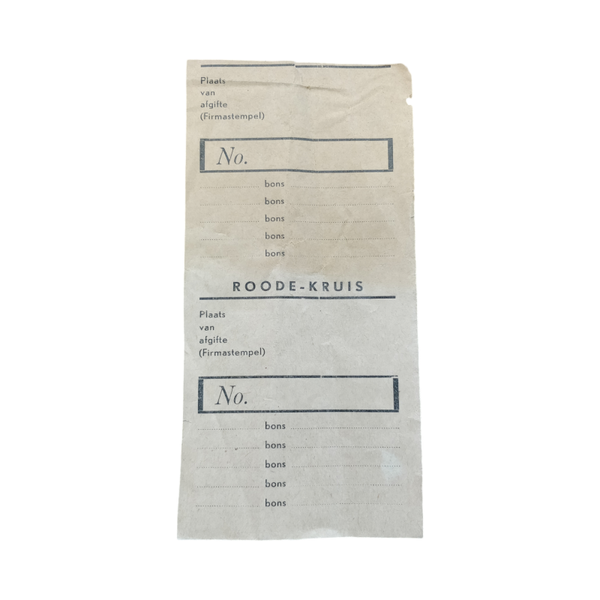 WWII Dutch Document Red Cross