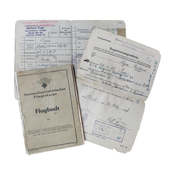 WWII German Flugbuch With Documents