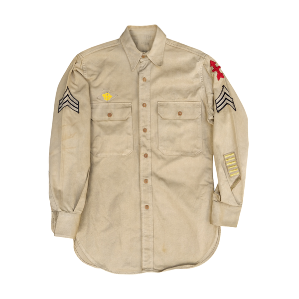 WWII US Khaki Shirt 32nd Infantry Division