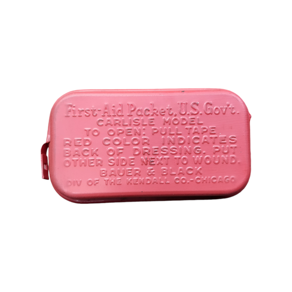 WWII US First Aid Tin Orange x